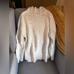 Abercrombie & Fitch Cream Speckled Turtleneck Sweater